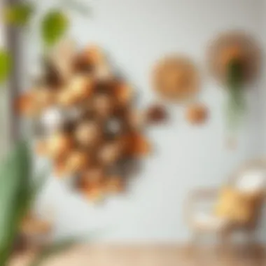 Creative use of materials for wall decoration