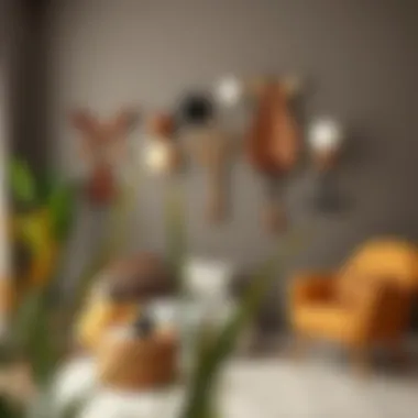 Unique wall decorations enhancing home ambiance