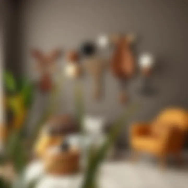 Unique wall decorations enhancing home ambiance