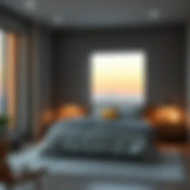 A peaceful bedroom showcasing wall sound insulation