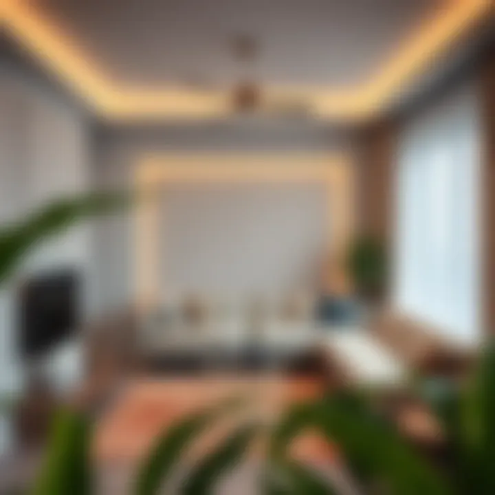 A serene living room with effective wall sound insulation