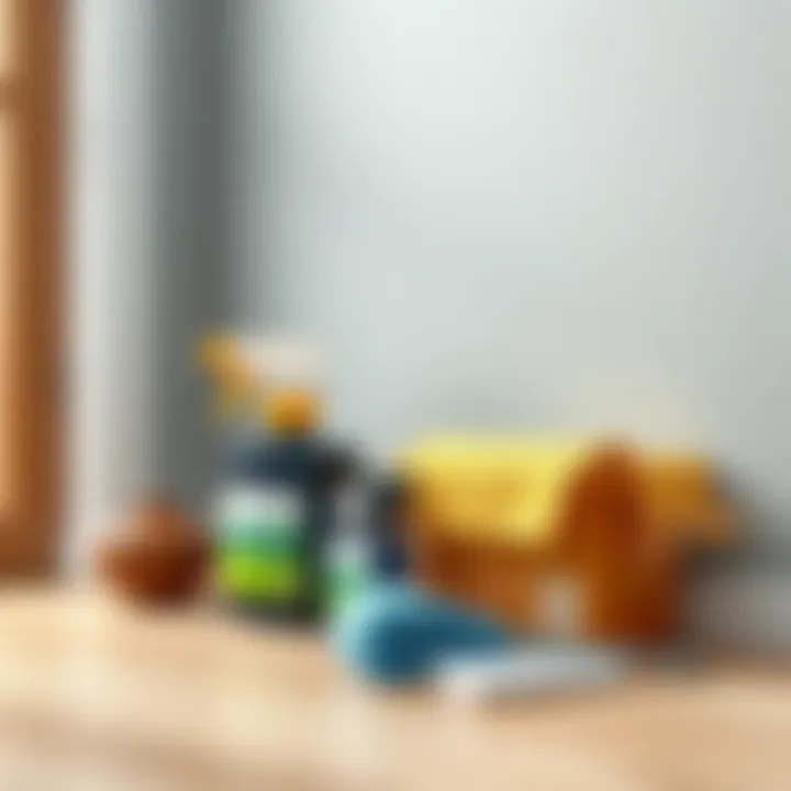 Choosing the right materials for wall cleaning.