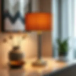 Elegant countertop lamp enhancing modern decor