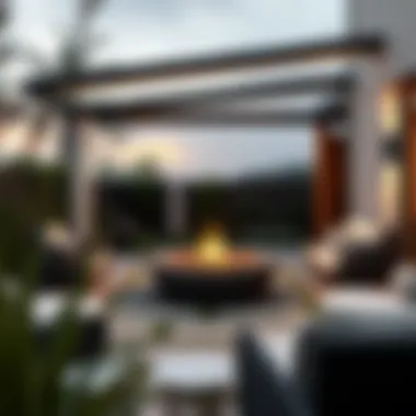 Integrating a Fire Pit into Modern Outdoor Design Elegant fire pit integrated into a modern outdoor space