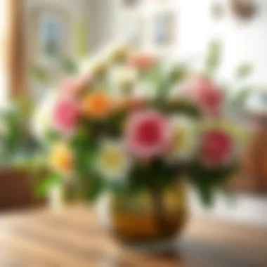 Elegant indoor flower arrangements enhancing home decor