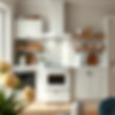 Elegant white appliance in a modern kitchen setting