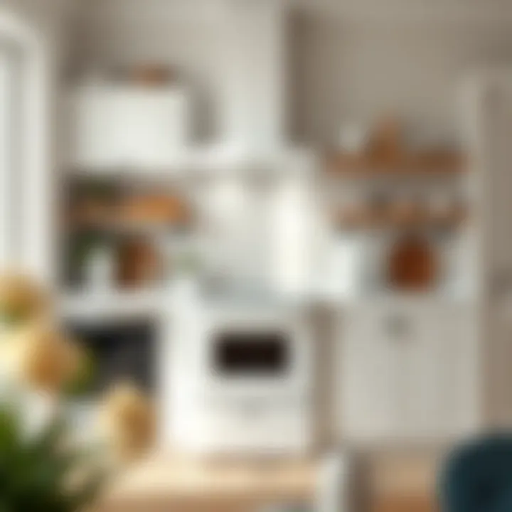 Elegant white appliance in a modern kitchen setting