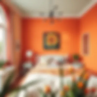 Colorful bedroom showcasing popular paint shades