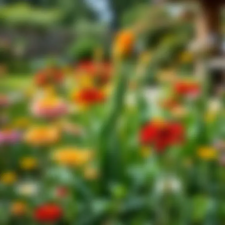 Serene Garden A serene garden showcasing a variety of flowers