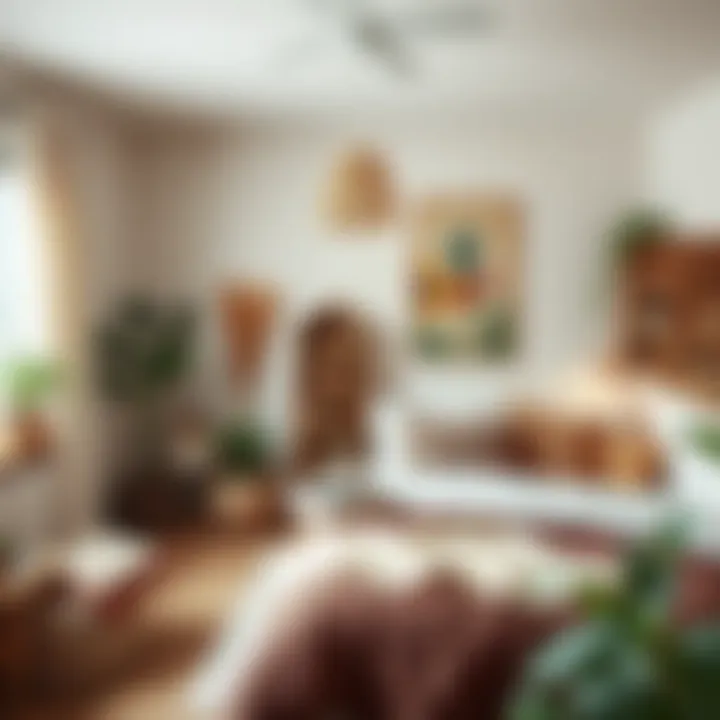 A cozy bedroom adorned with earthy tones