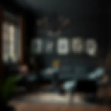 An elegant study featuring sophisticated dark hues