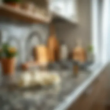 An efficient cleaning technique demonstrated on a sparkling kitchen surface