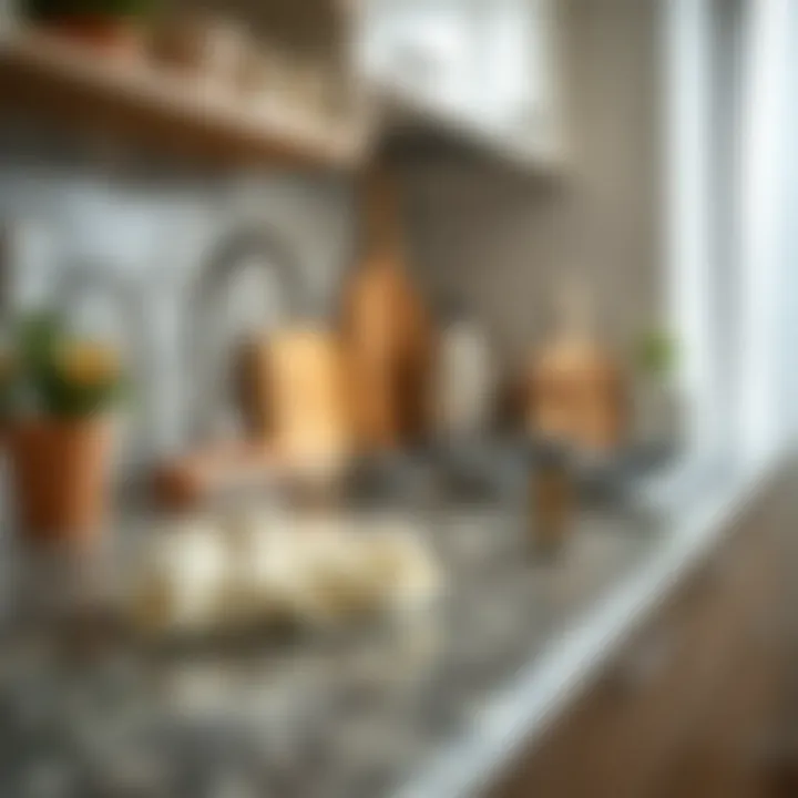 An efficient cleaning technique demonstrated on a sparkling kitchen surface