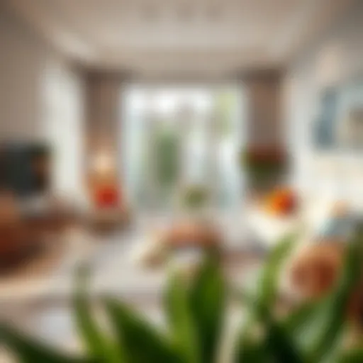 Stunning Living Room Transformation A beautifully renovated living room with modern furniture and vibrant decor