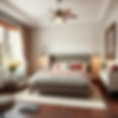 A cozy and stylish bedroom featuring elegant design elements and rich textures