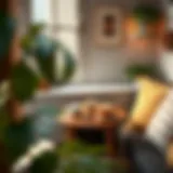 Cozy coffee corner with elegant decor