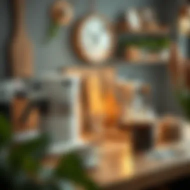 Stylish coffee station setup