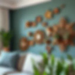 Elegant DIY wall decor made from recycled materials.