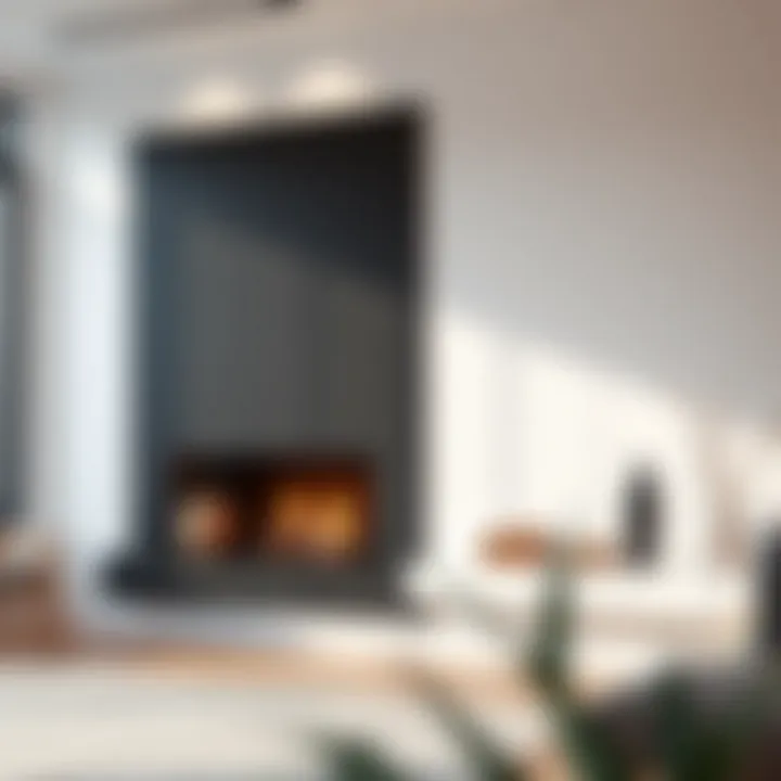 Sleek and Stylish Modern Fireplace Design Modern minimalist fireplace setup showcasing clean lines