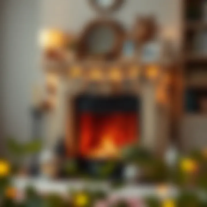 Personal Touches in Fireplace Decoration Artfully arranged fireplace with personal mementos