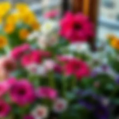 Different propagation methods displayed with diverse flower types