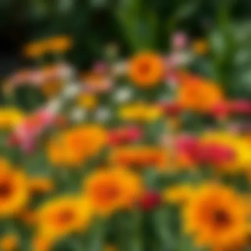 Vibrant Garden Flowers A close-up of vibrant flowers in a garden showcasing their natural beauty