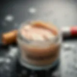 Frozen adhesive in a container