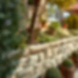 Elegant stone wall design enhancing garden aesthetics
