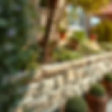Elegant stone wall design enhancing garden aesthetics