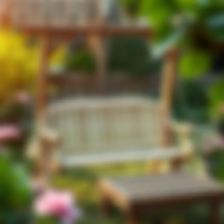 Assembling the garden swing