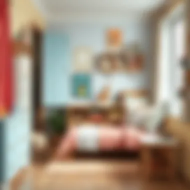 Creative storage solutions in a vibrant youth room