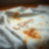 Rust stain removal technique on fabric