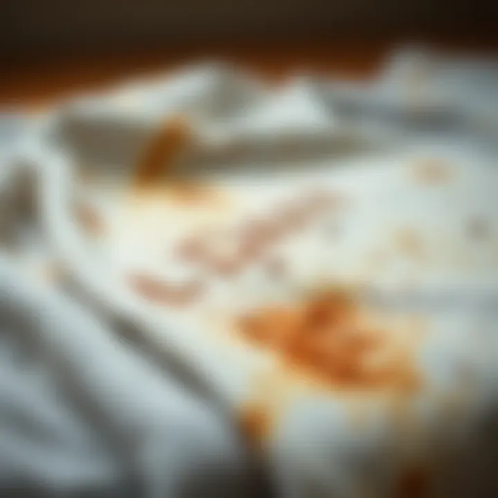 Rust stain removal technique on fabric