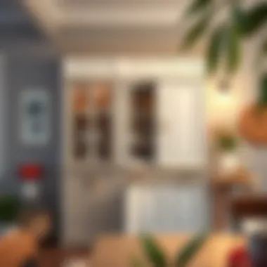 Cabinet Blending with Surrounding Decor A beautifully designed cabinet blending with surrounding decor