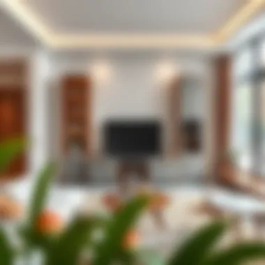 Modern Cabinet Design in a Stylish Living Room Stylish living room featuring a modern cabinet design