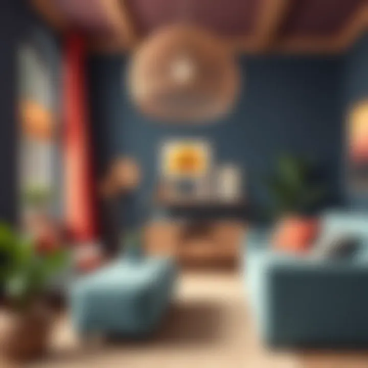 Color Psychology in Interior Design Color psychology illustration related to interior design