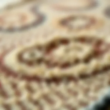 Detailed view of carpet texture and patterns