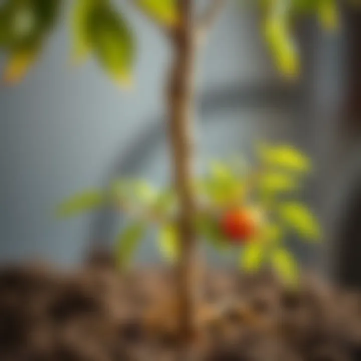 Healthy root system of a fruit tree