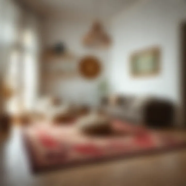 Aesthetic home decor with a rug