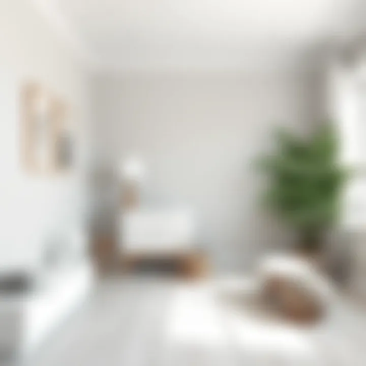 Peaceful Light Gray Space Light gray walls creating a peaceful atmosphere