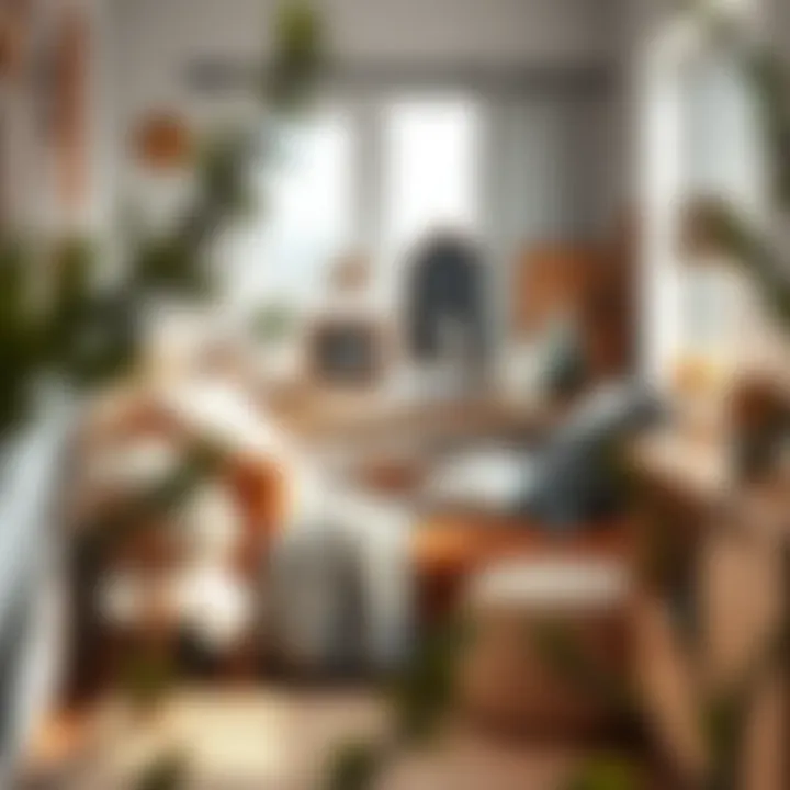 A cozy reading nook adorned with Scandinavian wall decorations and natural light