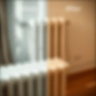 Before and after comparison of radiator cleanliness