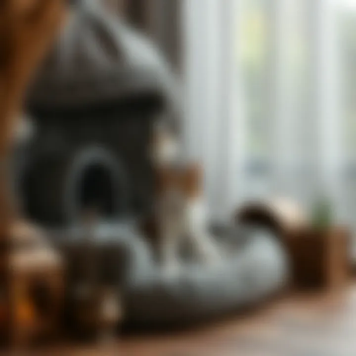 Comfortable resting area for cats