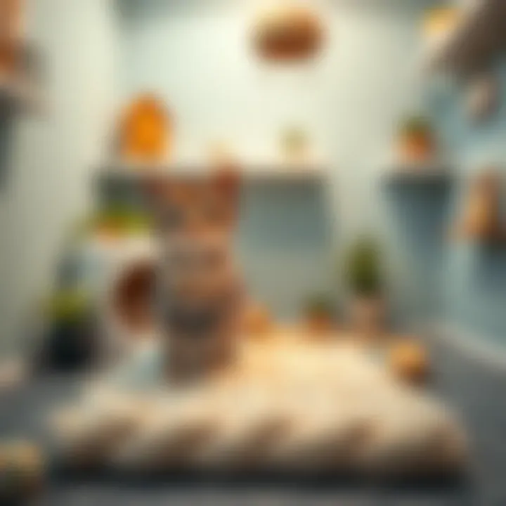 Interactive play area for cats