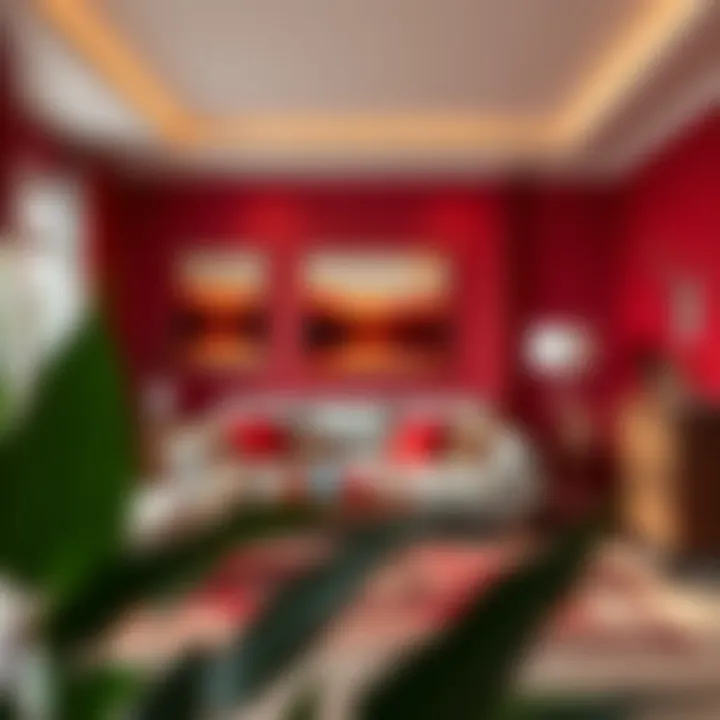 Diverse Shades of Red in Home Decor Living room showcasing various shades of red decor