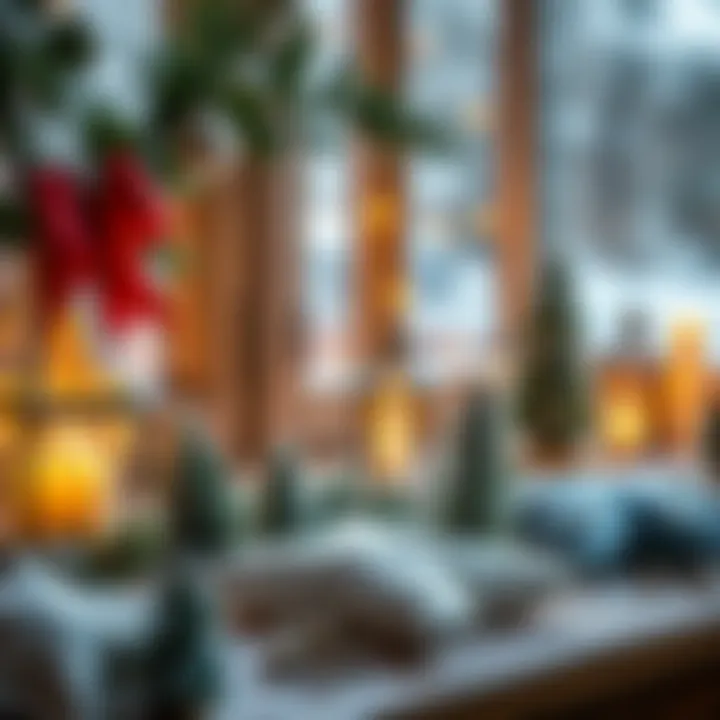 DIY project showcasing handmade winter decorations