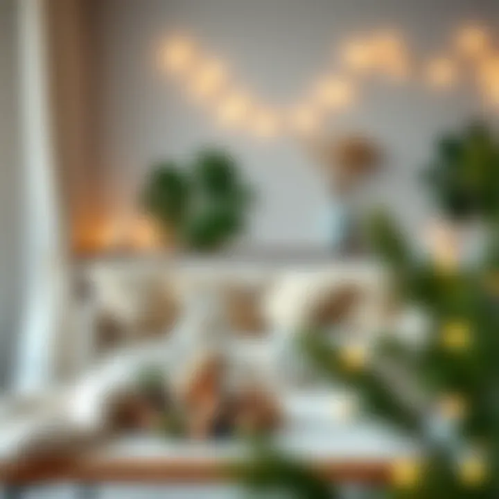 Stylish winter-themed home decor with natural elements