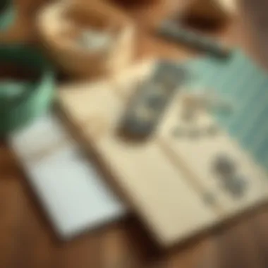 Materials for making bookmarks including paper, ribbon, and charms