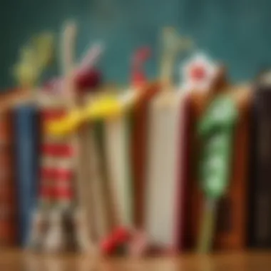 A collection of handmade bookmarks displayed creatively