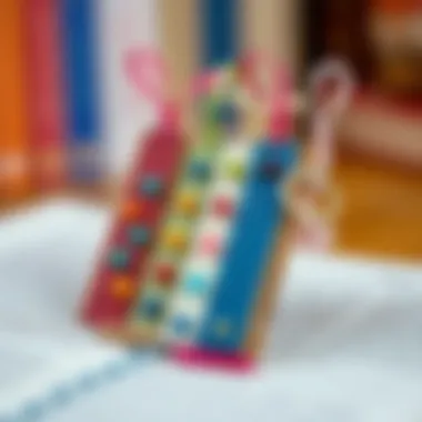 Colorful bookmarks made with various materials